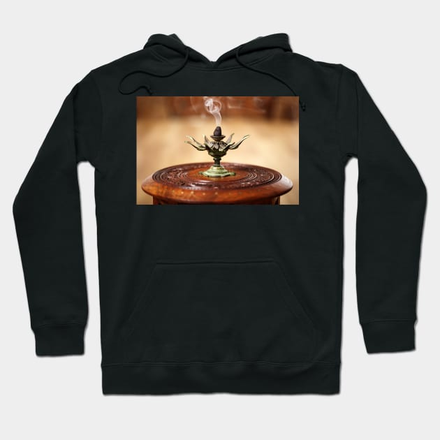 Vintage lotus flower used for aromatic smoke Hoodie by naturalis